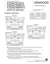 Kenwood FZDA07ELEF2 Service Manual