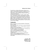 PCchips M786 Series User Manual