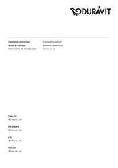DURAVIT Cape Cod 700330 90 Series Installation Instructions Manual