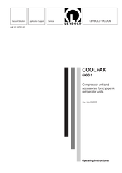 LEYBOLD COOLPAK 6000-1 Operating Instructions Manual