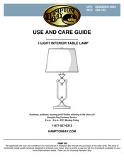 Hampton Bay 436-163 Use And Care Manual