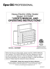 GHP Group Dyna-Glo PROFESSIONAL EG7500P User's Manual And Operating Instructions