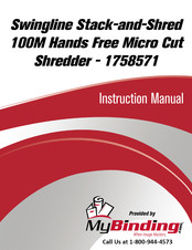 Swingline Stack-and Shred 100M Instruction Manual