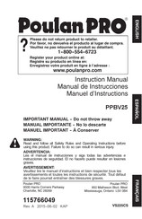Poulan Pro PPBV25 Instruction Manual
