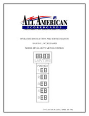 All American Scoreboards MP-3814 Operating Instructions And Service Manual