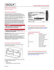 Wolf VU24S General Information Manual