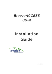 Alvarion BreezeACCESS SU-M Installation Manual