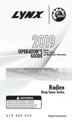 BRP LYNX Radien 2019 Operator's Manual