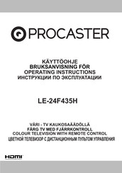 PROCASTER LE-24F435H Operating Instructions Manual