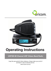 Oricom UHF305 Operating Instructions Manual