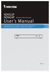 Vivotek ND9322P User Manual