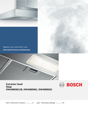 Bosch DWA06E651/B Instruction Manual