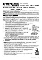 Sealey SWP30 Instructions