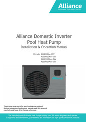 ALLIANCE ALLPH90R410-INV Installation & Operation Manual