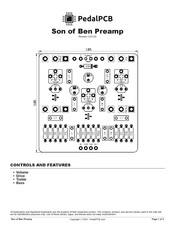 Pedalpcb Son of Ben Preamp Quick Start Manual