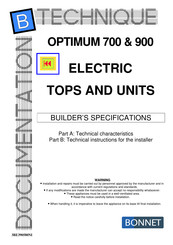 Bonnet OPTIMUM 900 Manual