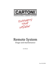Cartoni Canon DIGISUPER XJ27X6.5B Usage And Maintenance Manual