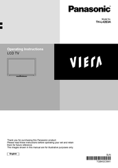 Panasonic VIERA TH-L42E3A Operating Instructions Manual