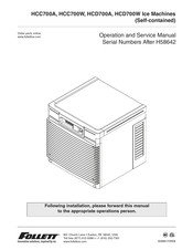 Follett HCD700W Operation And Service Manual