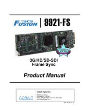 Cobalt Digital Inc 3G Fusion 9921-FS Product Manual