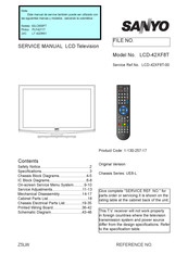 Sanyo LCD-42XF8T-00 Service Manual