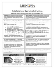 Mendota FV42-0518 Installation And Operating Instructions Manual