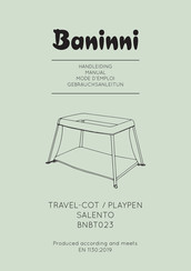Baninni SALENTO BNBT023 Manual