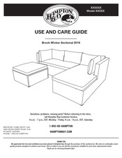 HAMPTON BAY Brook Wicker Sectional 2018 Use And Care Manual