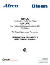ECR International UMLVA Installation, Operation And Maintenance Manual