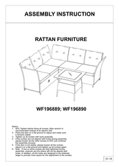 RATTAN WF196889 Assembly Instruction Manual