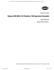 Hach Sigma 900 MAX User Manual