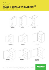 Wren Kitchens Vogue BASE UNIT 600 BASE SHALLOW Assembly Manual