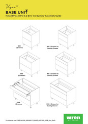 Wren Kitchens Vogue BASE UNIT 600 2 Drawer inc Dummy Drawer Assembly Manual