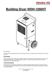Aktobis WDH-1200HT Manual