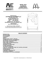AUTOMATED EQUIPMENT McDonald's DF22 Equipment Manual