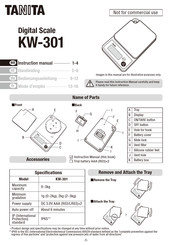Tanita KW-301 Instruction Manual