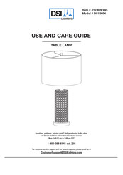 DSI LIGHTING 310 499 945 Use And Care Manual