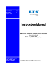 Eaton Crouse-Hinds PRO Power Premium CCR-SGS Instruction Manual