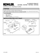 Kohler 1037335 Service Kit Instructions