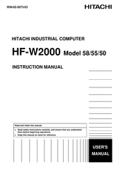 Hitachi HF-W2000 50 Instruction Manual