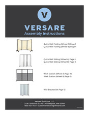VERSARE Quick-Wall Sliding Assembly Instructions Manual