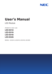 NEC LED-E012i User Manual