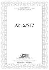 Gessi 57917 Manual
