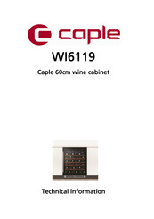 Caple WI6119 Technical Information