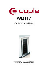 Caple WI3117 Technical Information