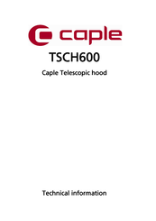 Caple TSCH600 Technical Information