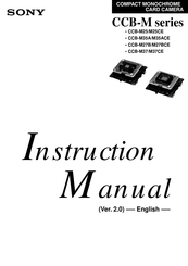 Sony CCB-M Series Instruction Manual