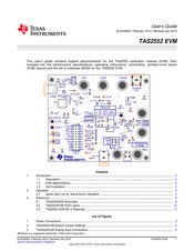 Texas Instruments TAS2552 EVM User Manual