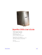 UMAX Technologies SuperMac C600x User Manual