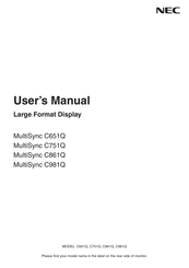 NEC C751Q User Manual